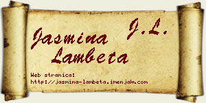 Jasmina Lambeta vizit kartica